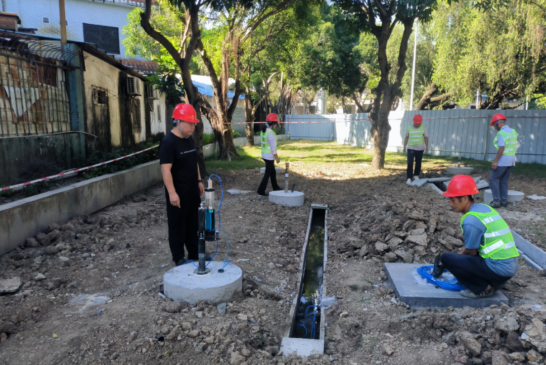 王虎勤赴我公司承建的广东省地面沉降监测项目现场检查指导工作